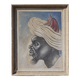 Painting signed Gaspard de Mouko, painting on canvas orientalist portrait 30's