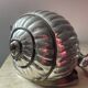 Duo vintage snail jewelry boxes in silver metal
