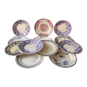 Série de 12 assiettes