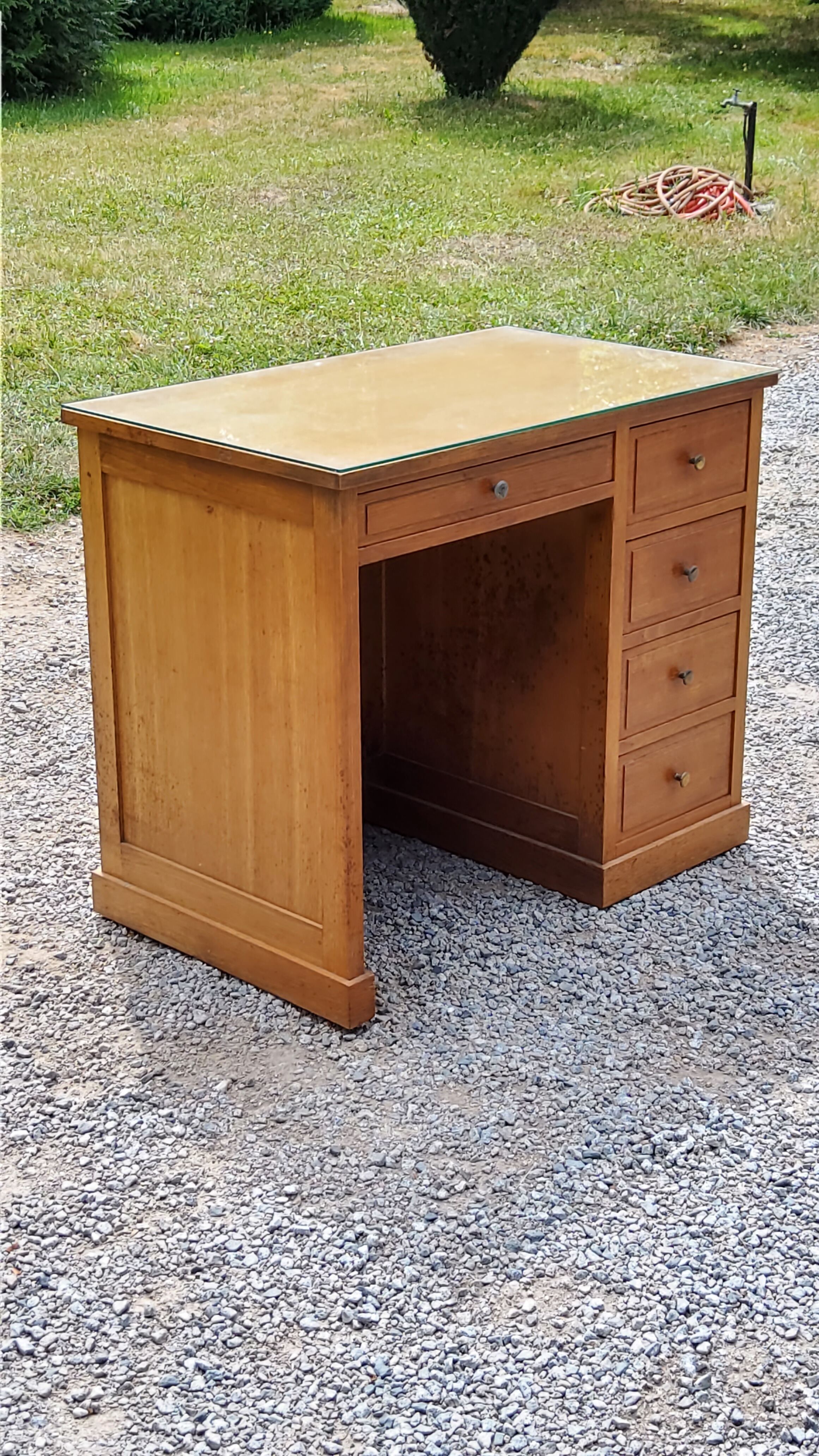Office of the 50s in blond oak 1 box 5 drawers