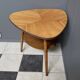 High wood coffee table,  triangle shape 1960s