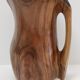 Sculptural pitcher olive wood design 60s