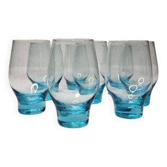 8 verres à eau Années 70