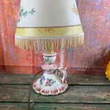 Pink porcelain bedside lamp