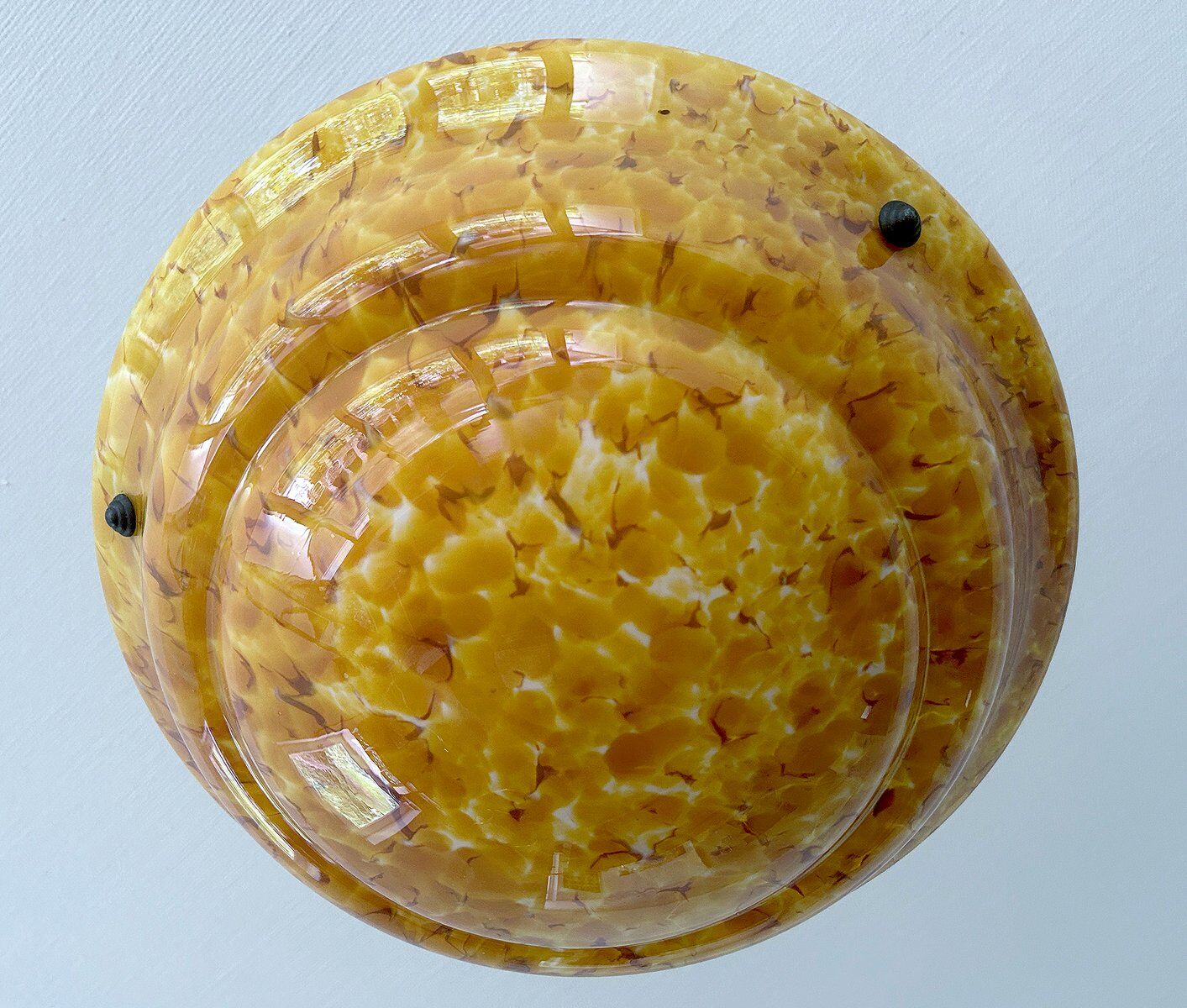 Art Deco amber glass pendant light, 1930s