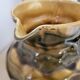 Amber faceted pitcher Sarreguemines pottery