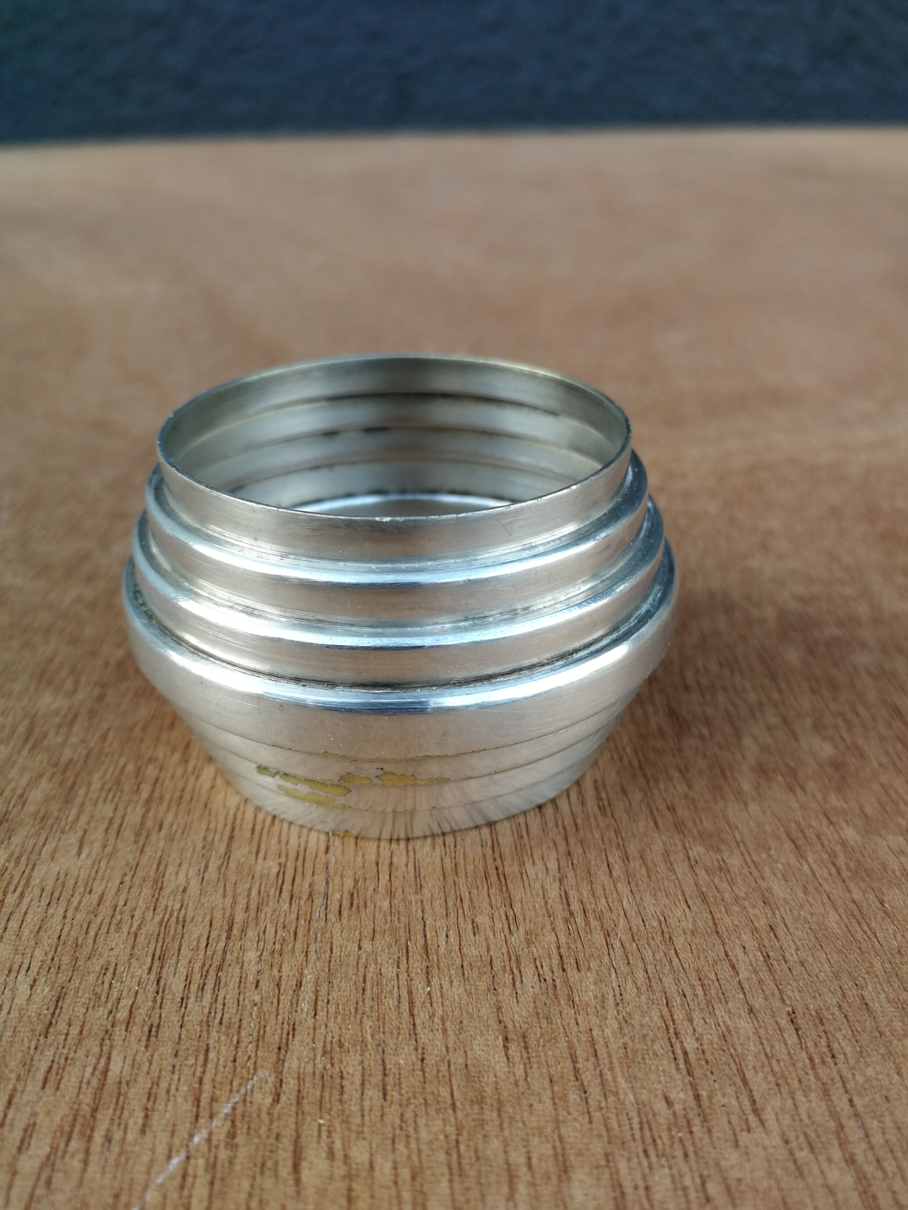 Towel ring silver metal