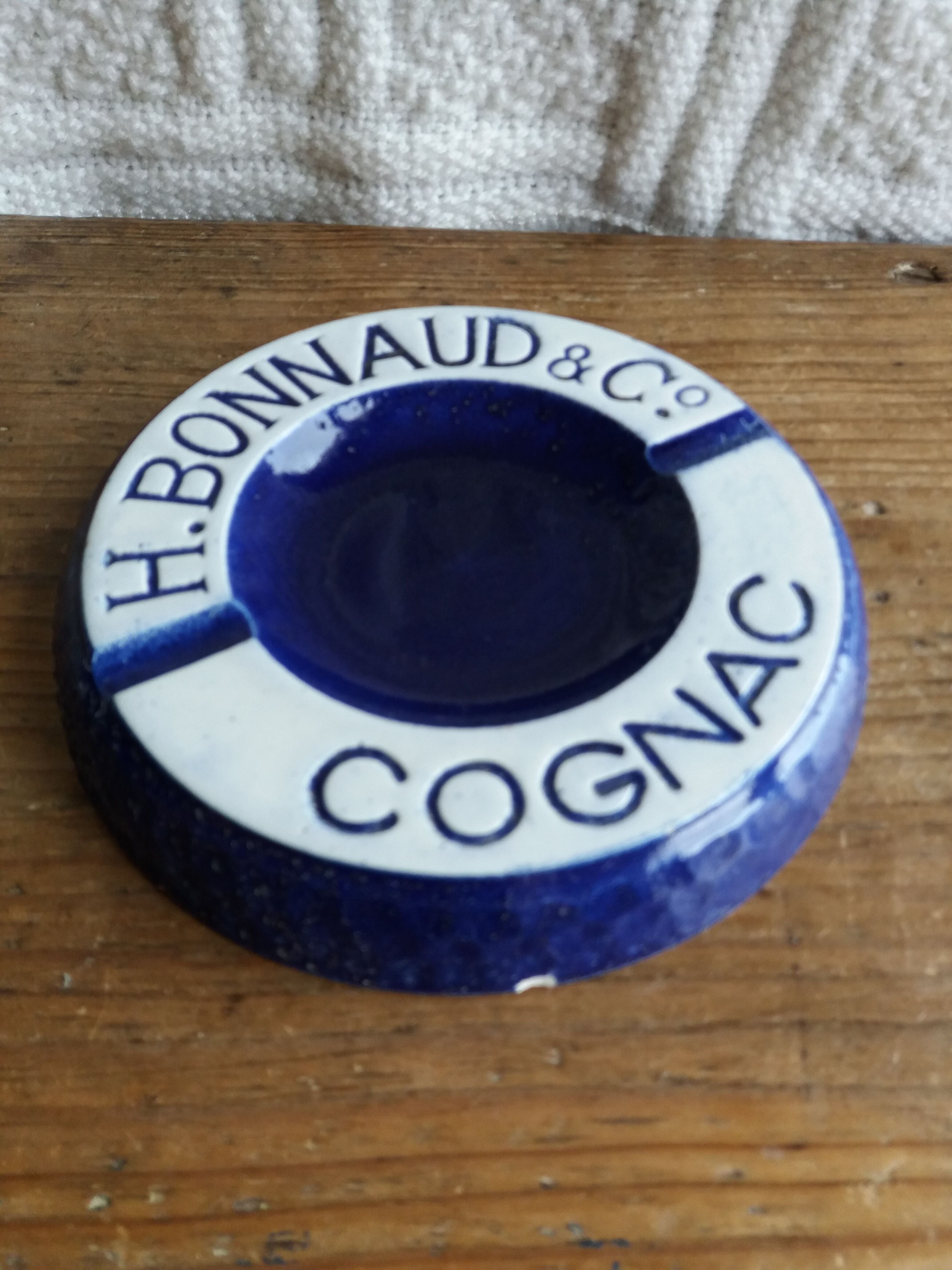 Old advertising ashtray Bonnaud Cognac