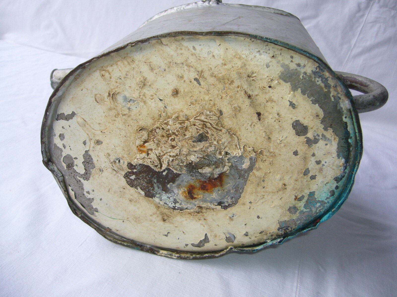 Old zinc watering can