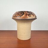 Mid-century modern stoneware mushroom vase by Haico Nitzsche for Søholm, 1960s.
