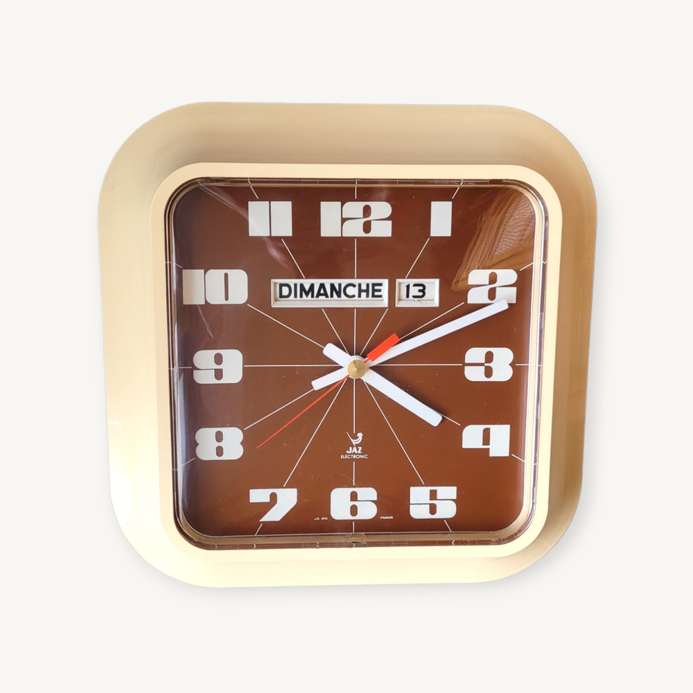 Large vintage Jaz wall clock 1970