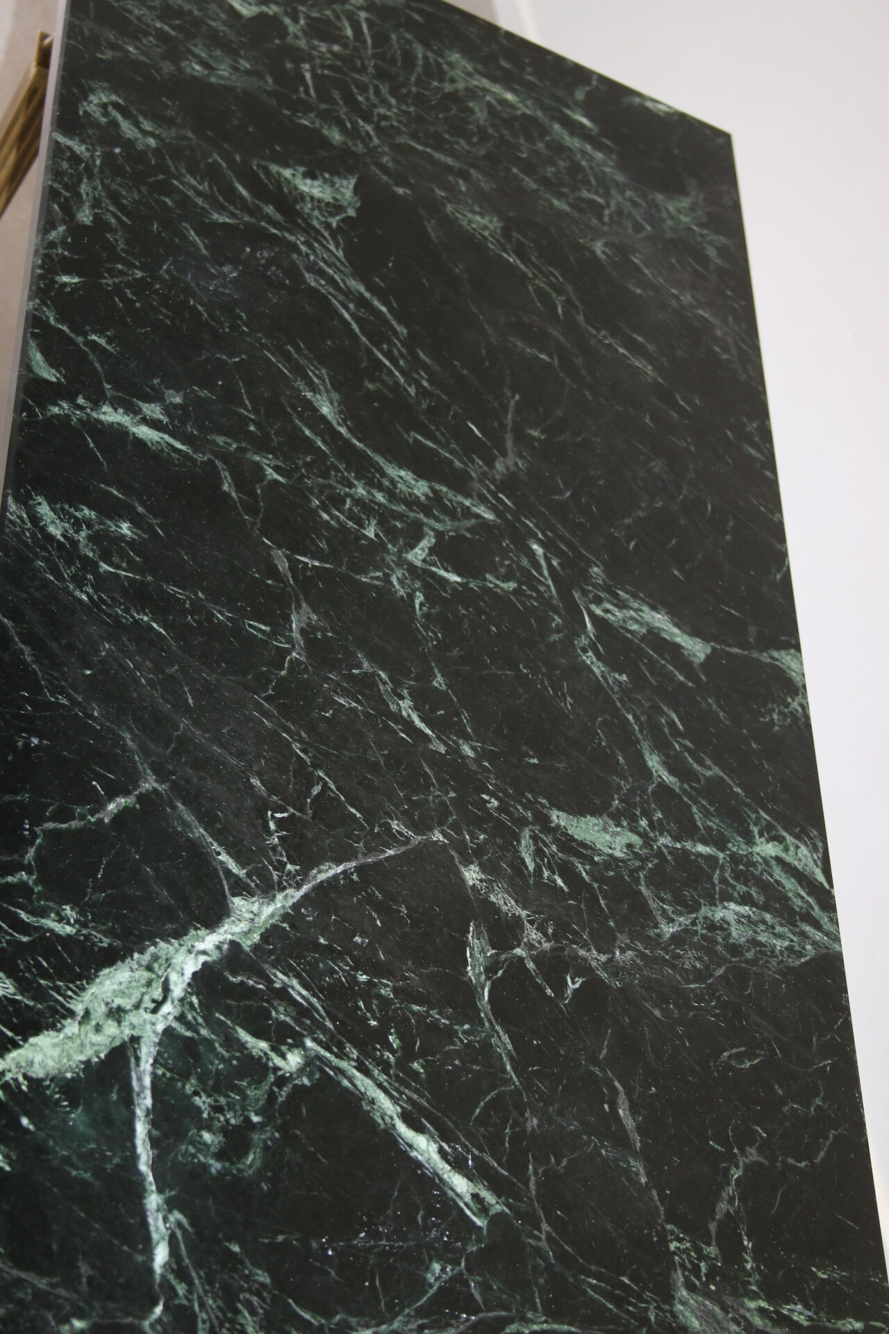 French coffee table with italian green leaf marble leaf