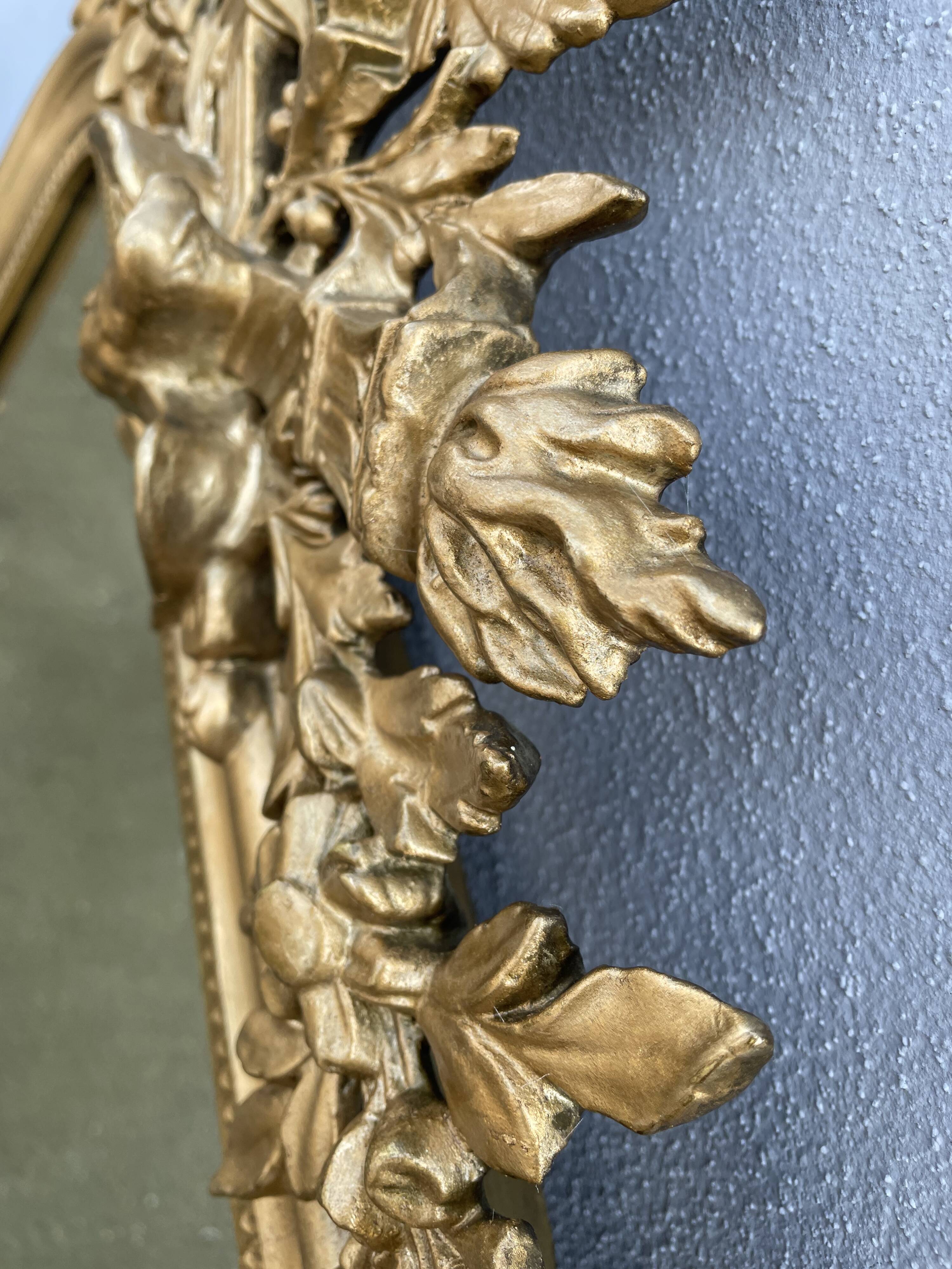 Miroir Napoléon III fronton oiseaux 112 x 67