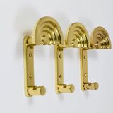 13 Postmodern Brass Wall Hooks by Ettore Sottsass, 1985, Valli & Valli Italy