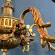 Lustre with 6 light arms in bronze in the Louis XVI style.