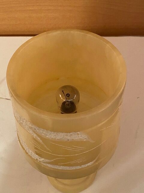 Alabaster walking lamp