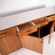 Oak and brushed metal sideboard