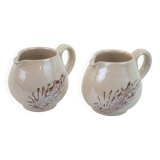 Pair of ceramic milk jugs signed La Roue Vallauris