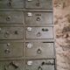 Antique hardware cabinet with 48 drawers, circa 1900.