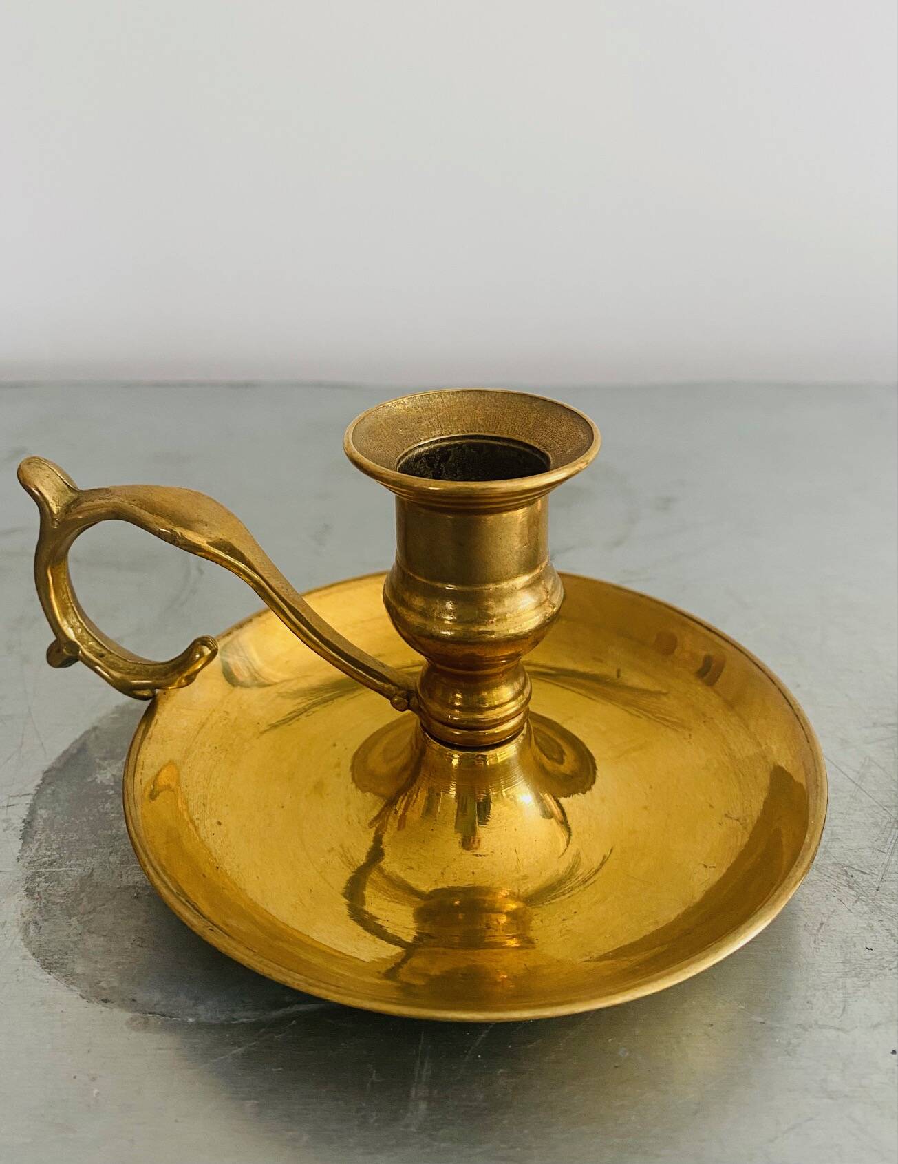 Pair of brass candlesticks.