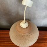 Antique Beige Frosted Glass Pendant Light 70s Art Deco Vintage