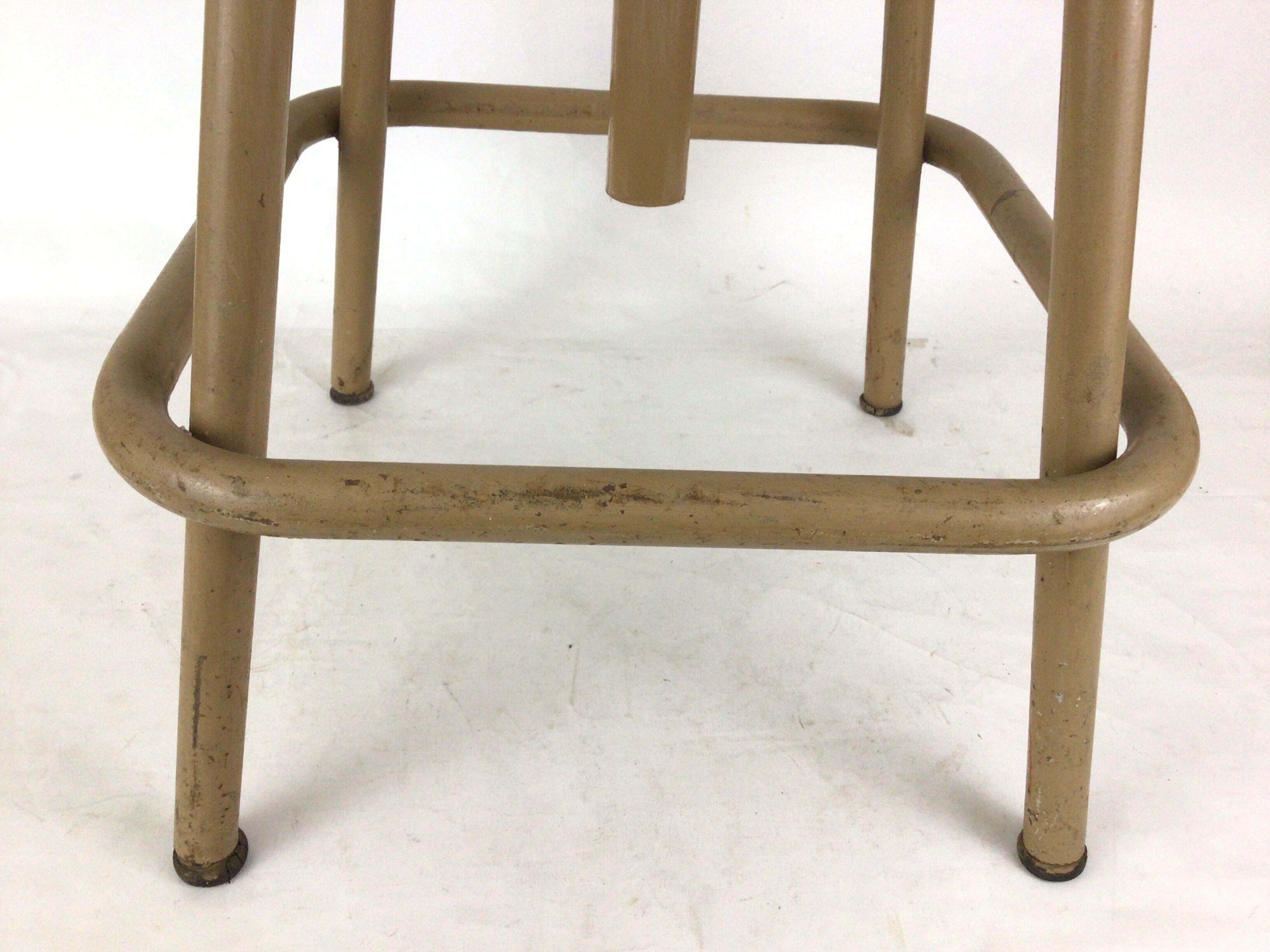 Industrial chair with metal and wood screws
