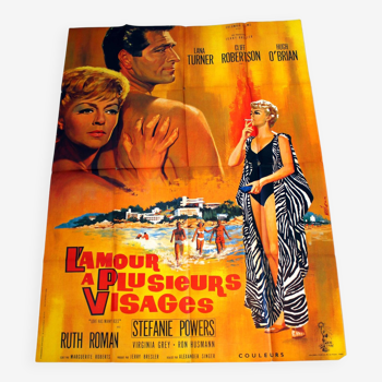 Affiche cinéma originale "L'Amour a plusieurs Visages" 1965  Lana Turner 120x160 cm
