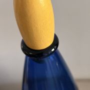 Large Vintage Cobalt Blue Art Glass Carafe by Zwiesel Glas – Mid-Centu