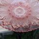 Vintage pink glass fruit bowl – ø 33 cm, h 7 cm