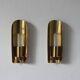 Appliques murales en laiton de style mid-century moderne, ensemble de 2