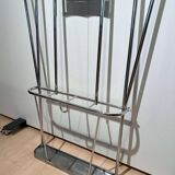 Art Deco Coat Rack & Mirror in Tubular Aluminum, France, 1930