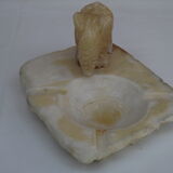 White marble ashtray