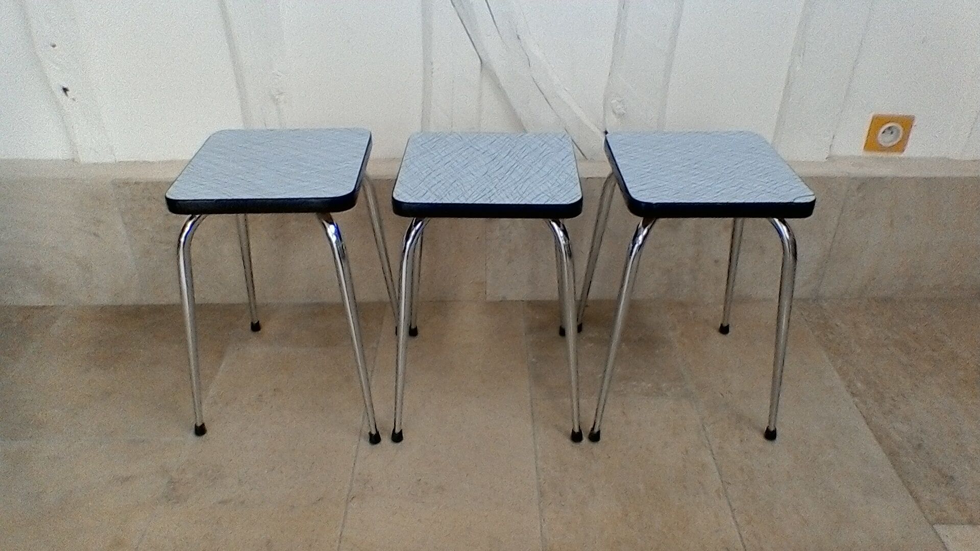Low stool in formica, vintage