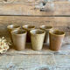 6 stoneware cups Digoin France