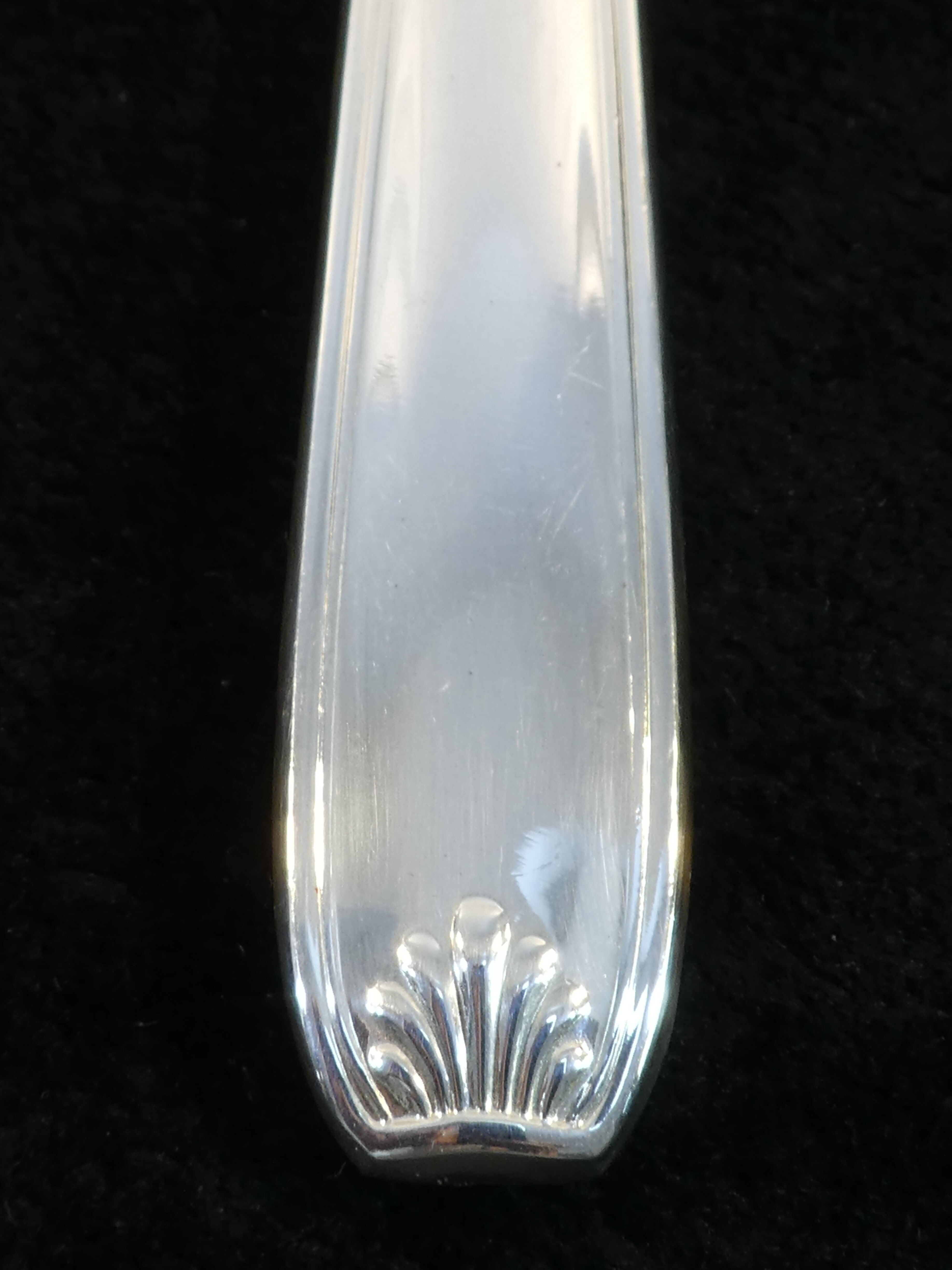 Box 12 knives entremet dessert silver metal cheese