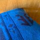 Vessel Motif Rug Cushion, Cobalt Navy Wool, Tribal Kilim Decor 20x20