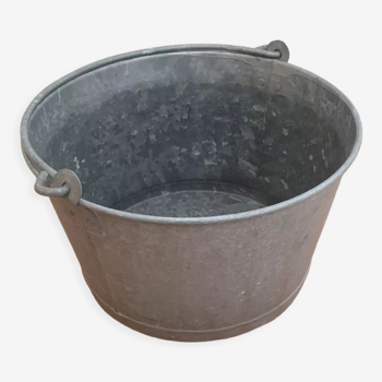 Old galvanized steel bucket