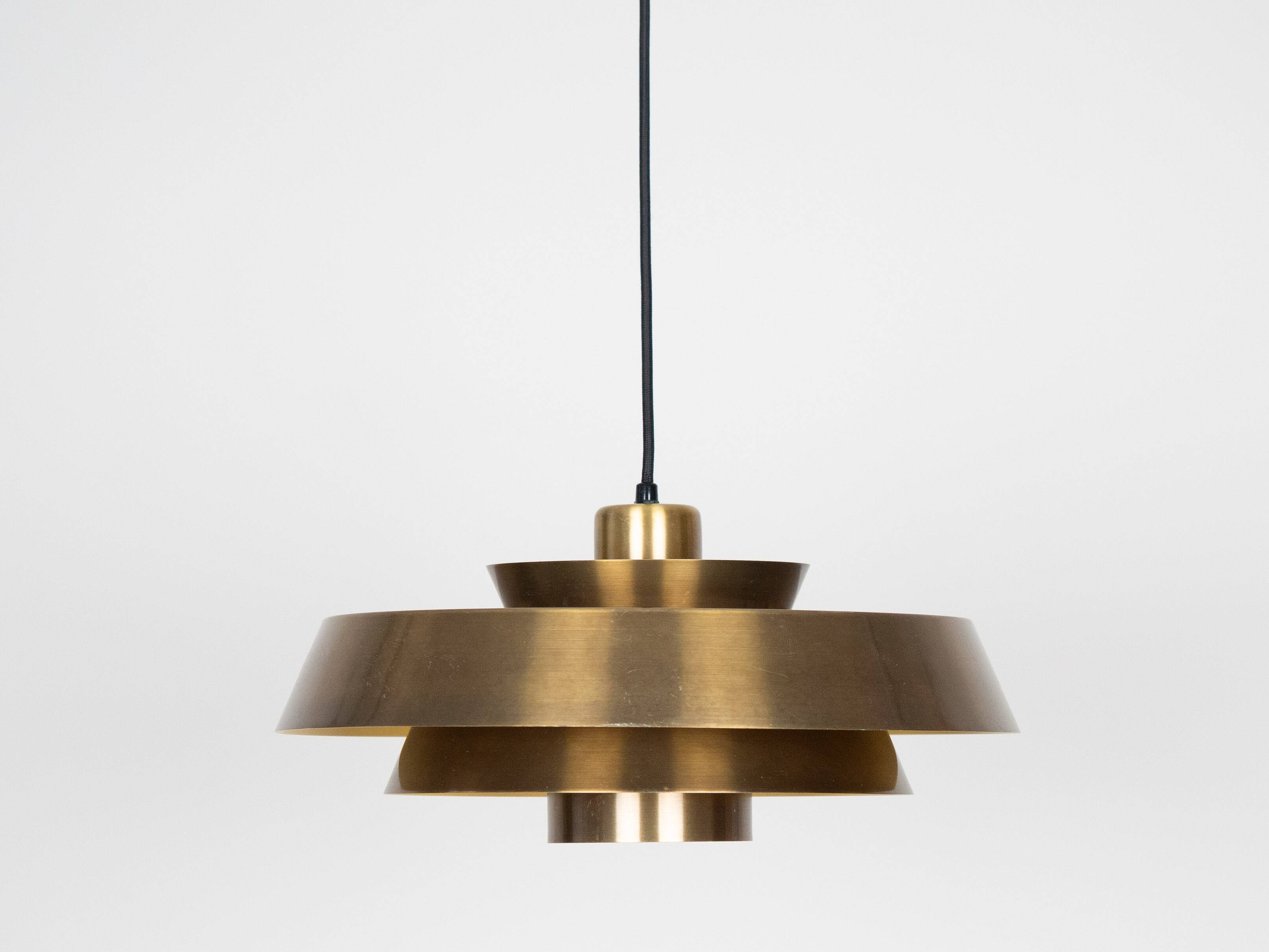 Danish vintage pendant lamp Nova by Jo Hammerborg, Fog og Morup, 1963