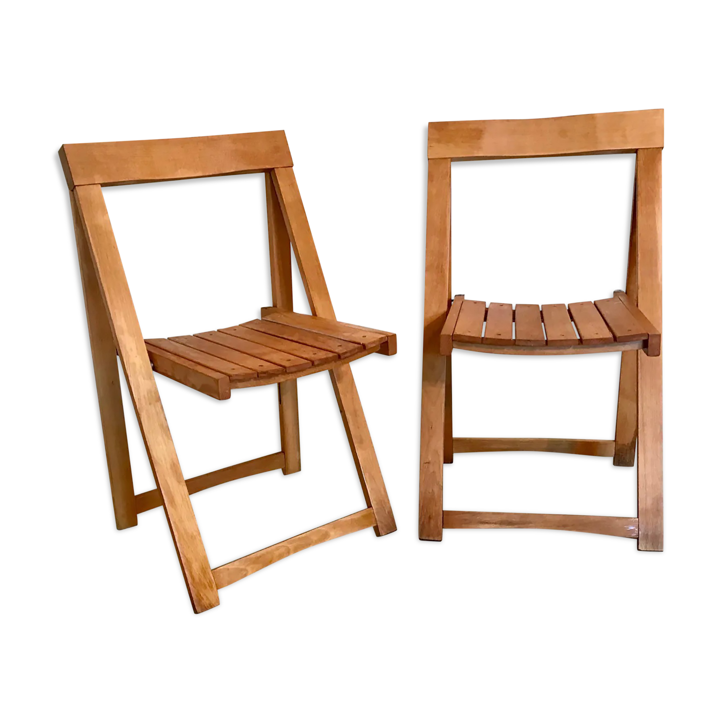 Pair of vintage folding chairs 1960's