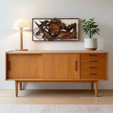 Sculpture murale en métal brutaliste de Henrik Horst des années 1970