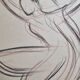 Two-tone oriental dancer, original pastel signed by Jean Target, 1950s, 28 x 38 cm