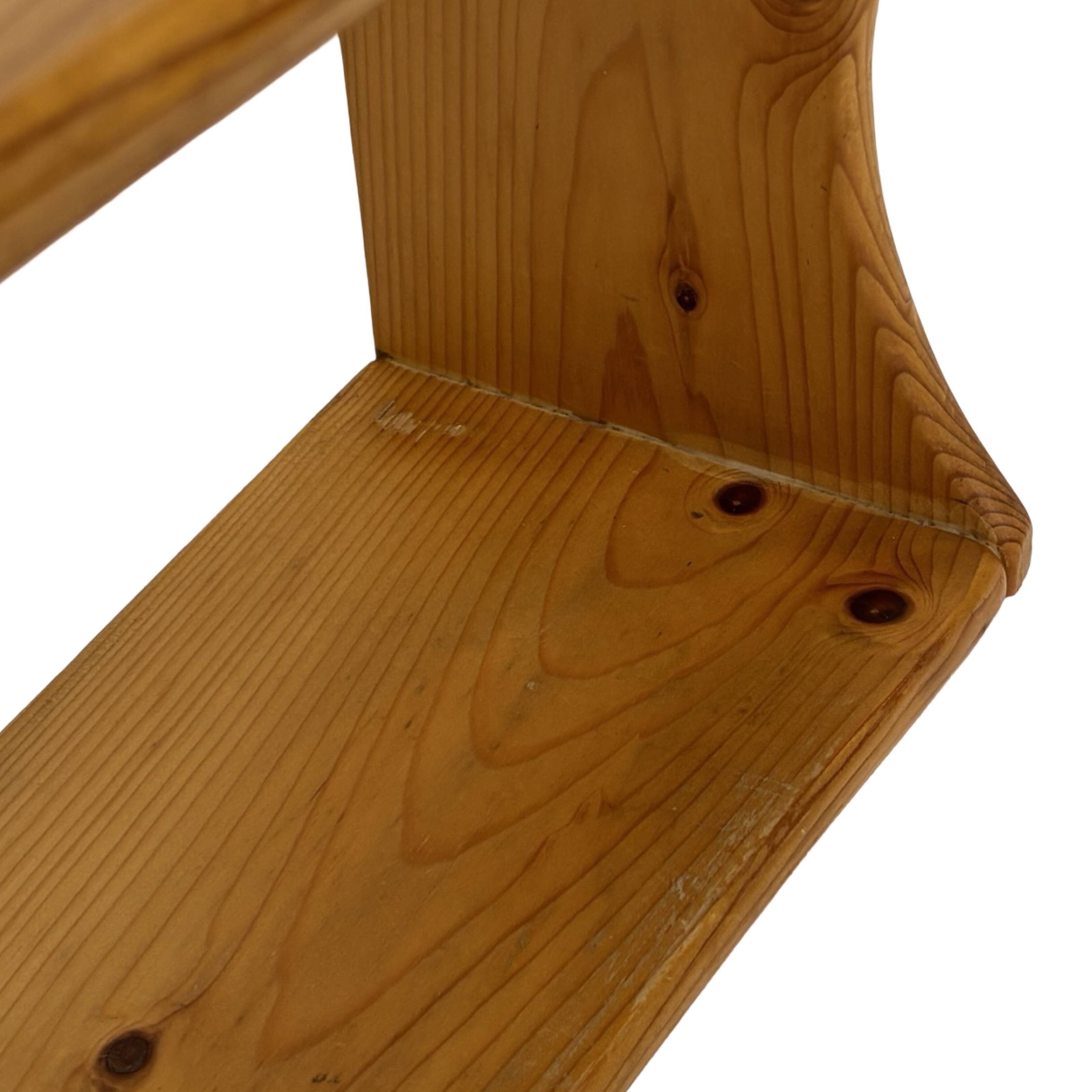 Vintage wooden wall shelve rack bookshelf in pinewood  minimalist design