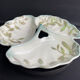 Faiencerie de Saint-Clément - Service dish "called beggar" - Art Deco - Earthenware - Mistletoe décor