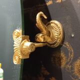 Mirror and complete bathroom accessories set