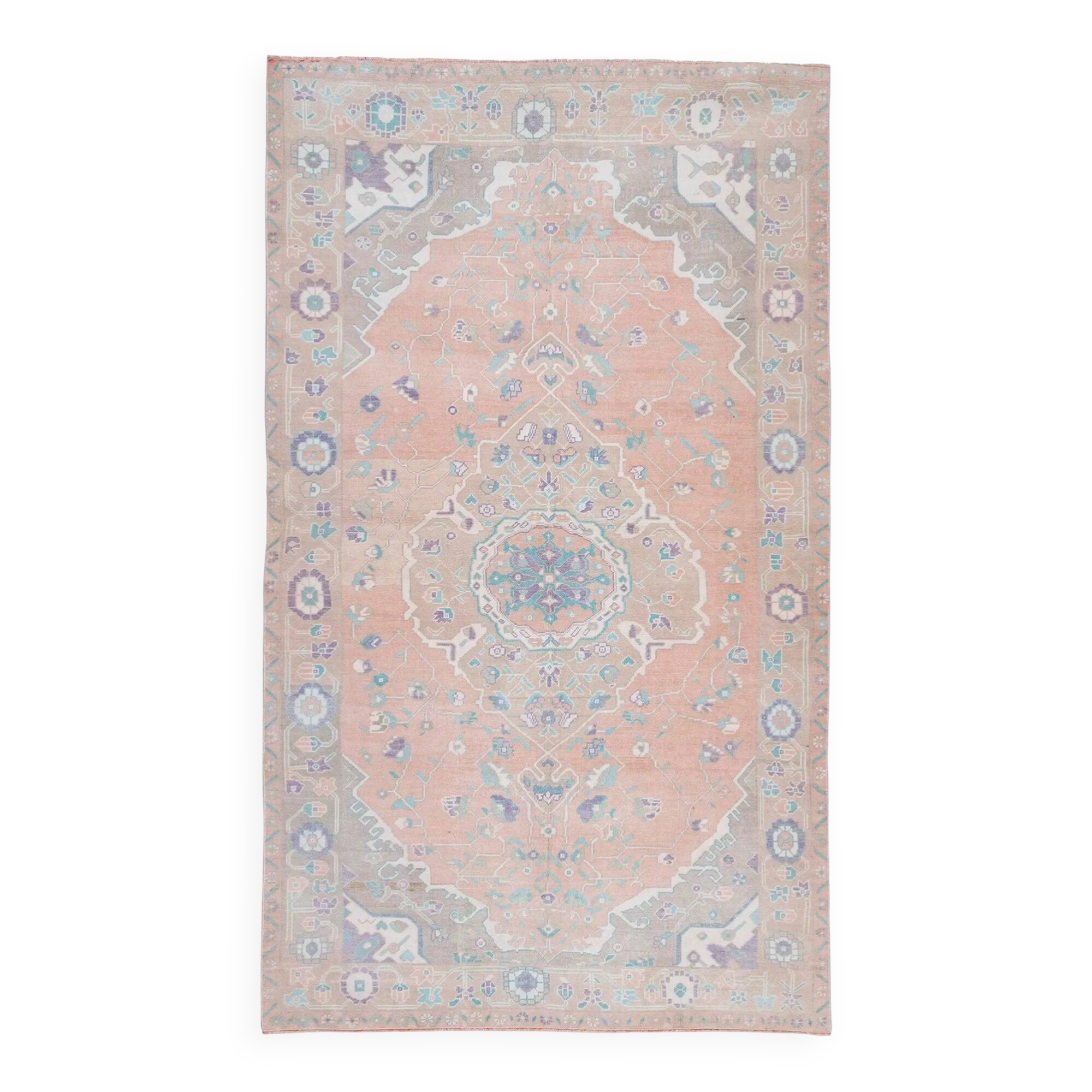 Vintage Turkish Oushak rug 174x302 cm