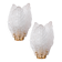 Set of 2 Florence, elegant Murano wall light transparent leaves, 1970