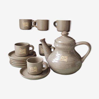 Coffee service in artisanal sandstone