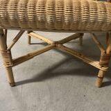 Rattan and wicker armchair from the 1970s.