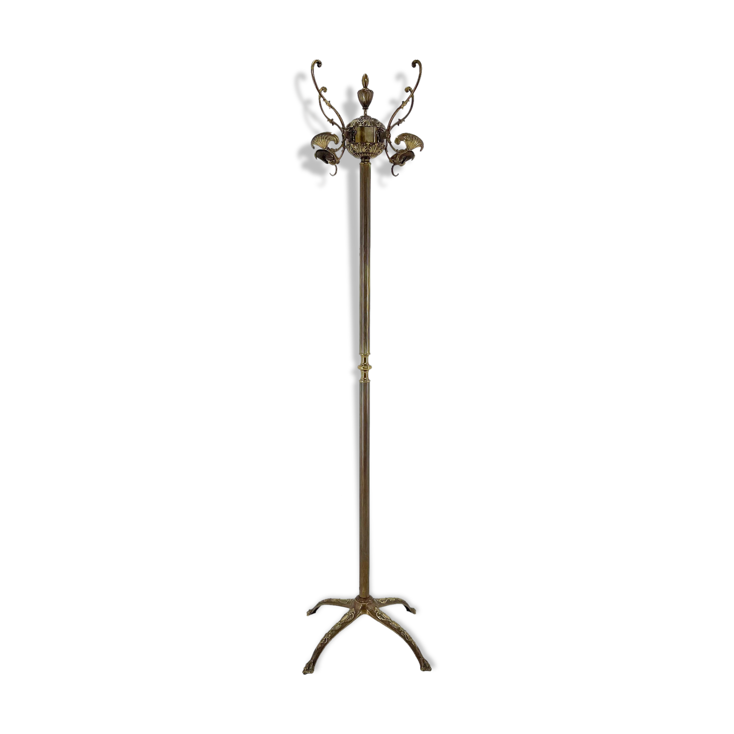 Mid-century Italian Ornate Brass Coat Hanger