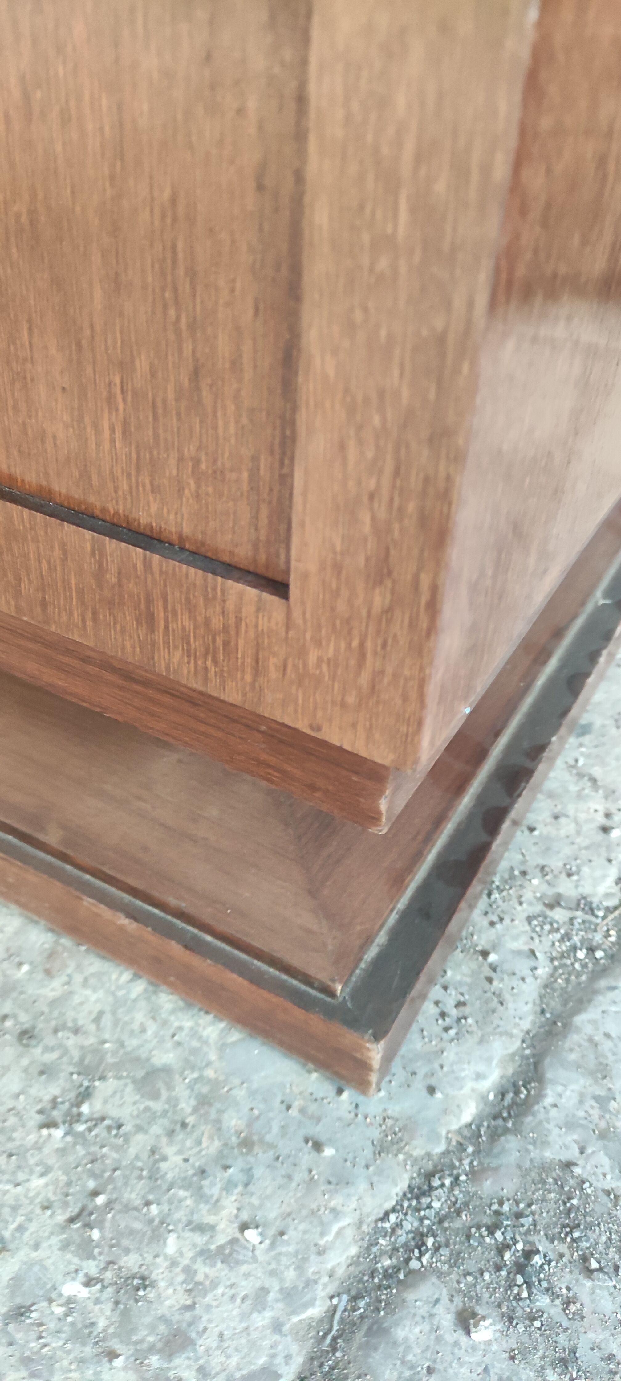 Art deco cabinet 3 doors 4 drawers in place of walnut